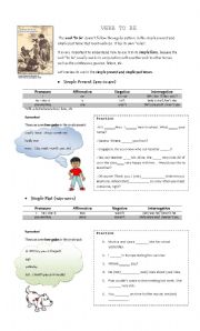 English Worksheet: Verb To be (simple present and simple past)