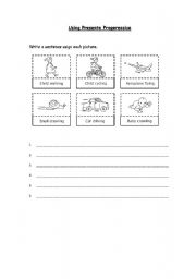 English Worksheet: Present Progressive