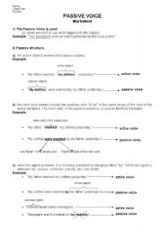 English Worksheet: Passive voice 