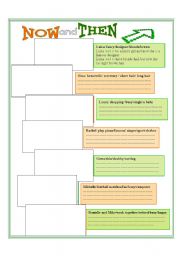 English Worksheet: NOW and THEN