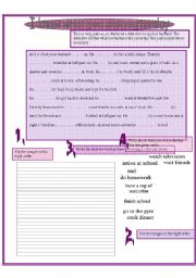 English Worksheet: Luisas weekly activities