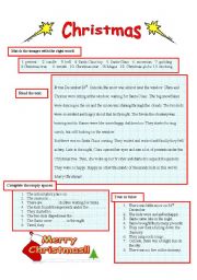 English Worksheet: Christmas worksheet