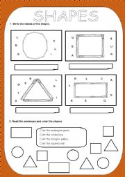 English Worksheet: SHAPES