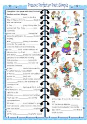 English Worksheet: present perfect or past simple