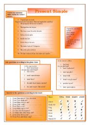 English Worksheet: Present simple 