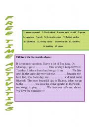 English Worksheet: FREE TIME ACTIVITIES