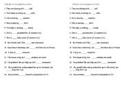 English Worksheet: was / were