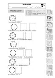 English Worksheet: Time and Daily Routines