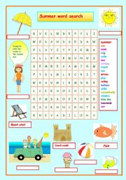       SUMMER    WORD SEARCH