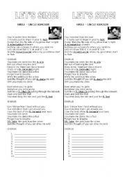 English Worksheet: Phonetic Alphabet Song - Smile Uncle  Kracker