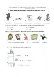 English Worksheet: 4th grade exam