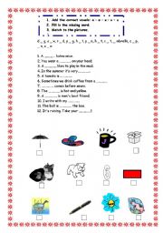 English worksheet: Vowels and Vocabulary