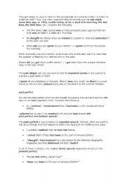 English Worksheet: simple past compare 