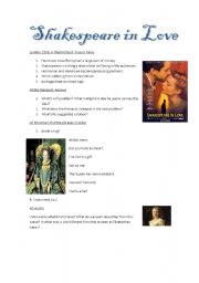 English Worksheet: Shakespeare in love