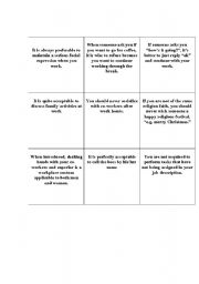 English worksheet: cultural expectations