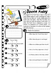 English Worksheet: RC Series Level 1 - 39 Tooth Fairy (Fully Editable + Key)