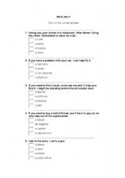 English Worksheet: Who am I?