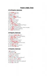 English Worksheet: present