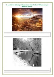 English Worksheet: Describing Natural Places - Part 3