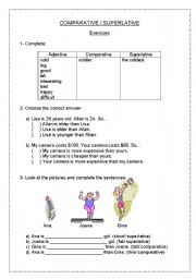 Comparative/ superlative exercises