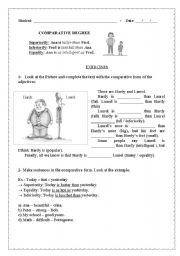 English Worksheet: Comparative degree