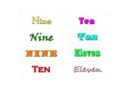 English worksheet: Spelling Numbers One to Twenty (card four)