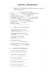 English worksheet: Compound Nouns