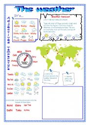 English Worksheet: WEATHER FORECAST :D