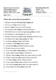 English Worksheet: gerund and infintive