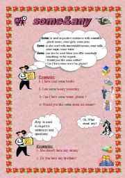 English Worksheet: Some & any