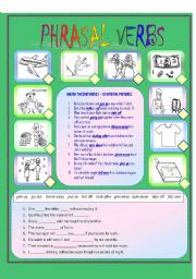 English Worksheet: phrasal verbs activity