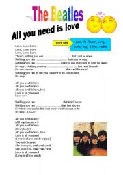 English Worksheet: The Beatles All you need is love