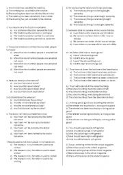 English Worksheet: multiple choice test