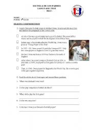 English Worksheet: Reading comprehension Test