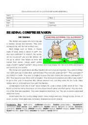 English Worksheet: The Vikings