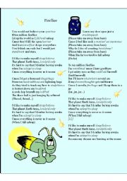 English Worksheet: Owl city - Fireflies