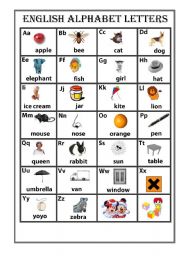 English Worksheet: ENGLISH ALPHABET