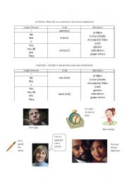 English worksheet: To Be verb chart