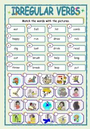 English Worksheet: IRREGULAR VERBS