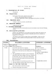 English worksheet: Lesson plan for 10th graders_Films and cinema