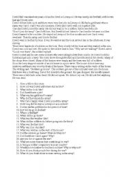 English worksheet: Reading David Hall