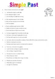 English Worksheet: Simple Past