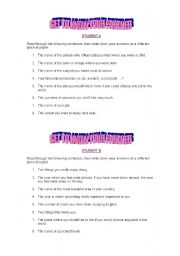 English Worksheet: First day activity