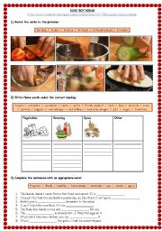 English Worksheet: Video recipe: Rude Boy Kebab (with key)