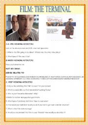 English Worksheet: MOVIE: THE TERMINAL