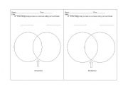 English worksheet: venn diagram 