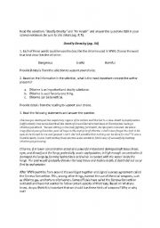 English Worksheet: Reading Guide PoM Deadly Density and Airheads