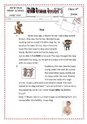 English Worksheet: full term test 3 8 th