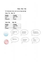 English Worksheet: Have had has