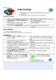 English Worksheet: PUNCTUATION GUIDE